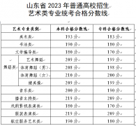 2023年山东艺术类统考合格线公布 分数